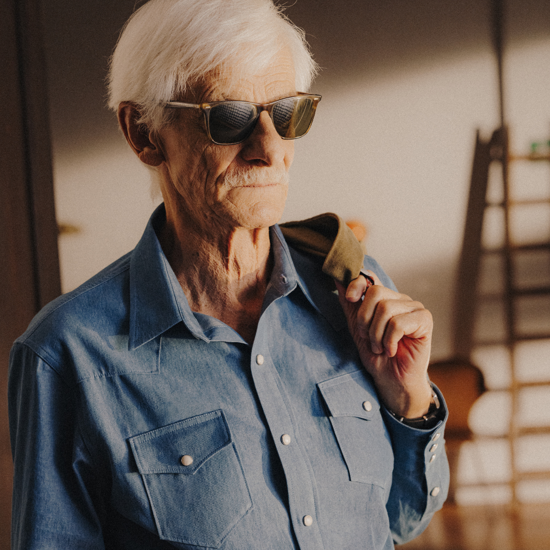 Western Shirt - Solid Blue