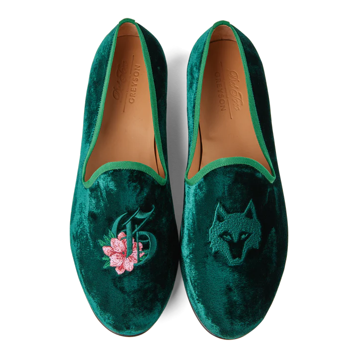Greyson x Del Toro Men’s Garden Of Wolves Velvet Slipper