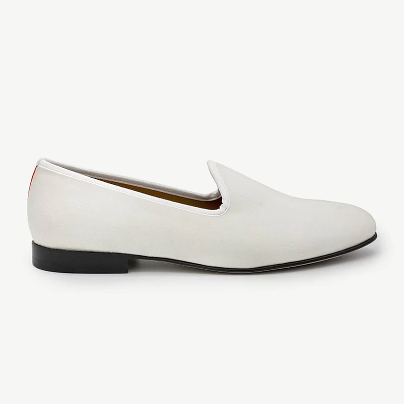 Men's Cream Velvet Slipper II