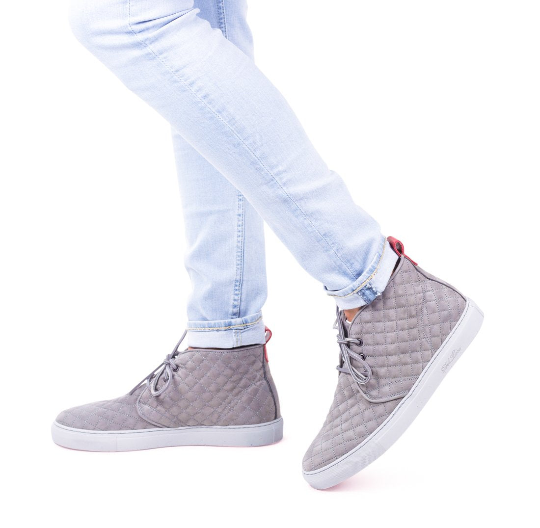 Men's Light Grey Quilted Chukka Sneaker
