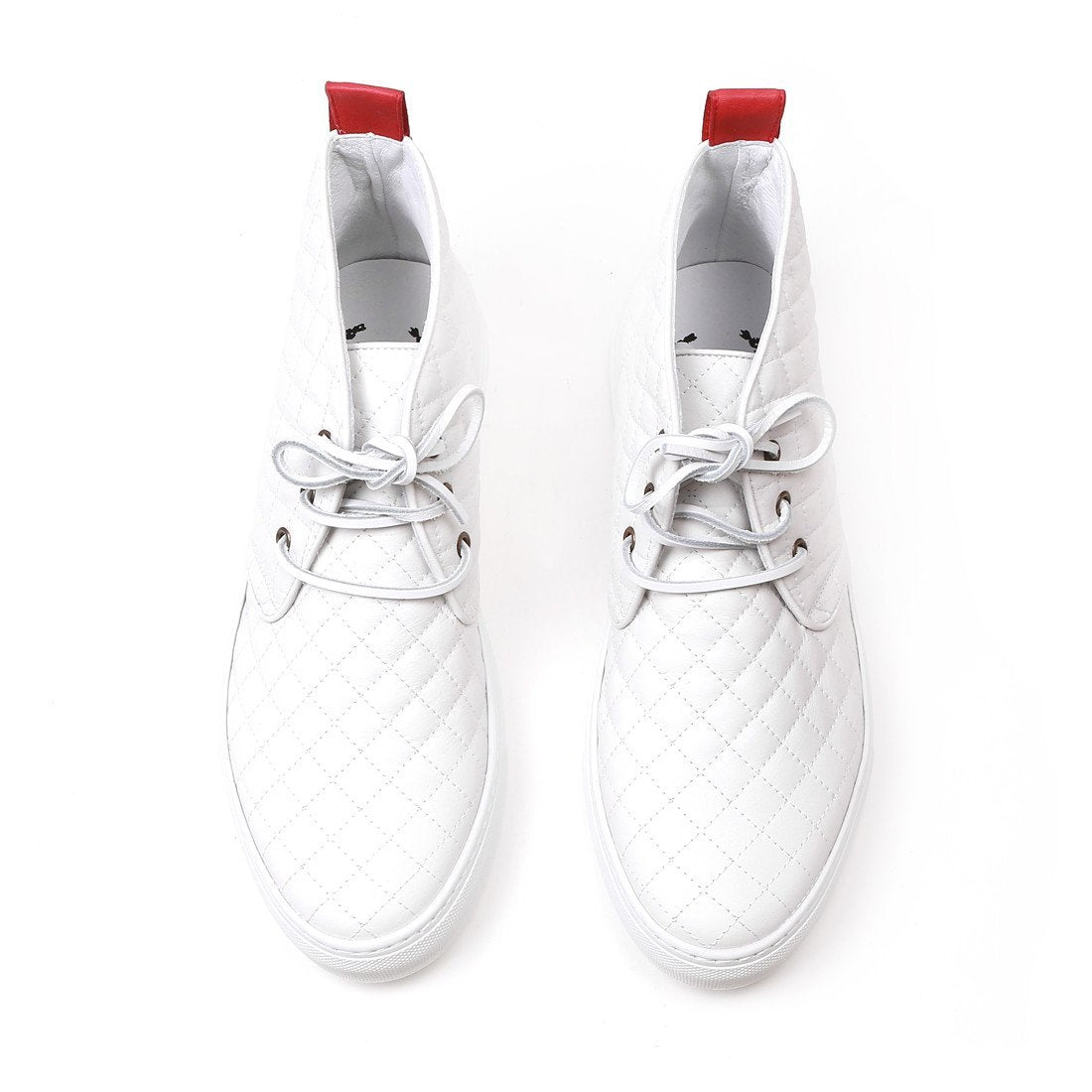 Men's White Quilted Chukka Sneaker