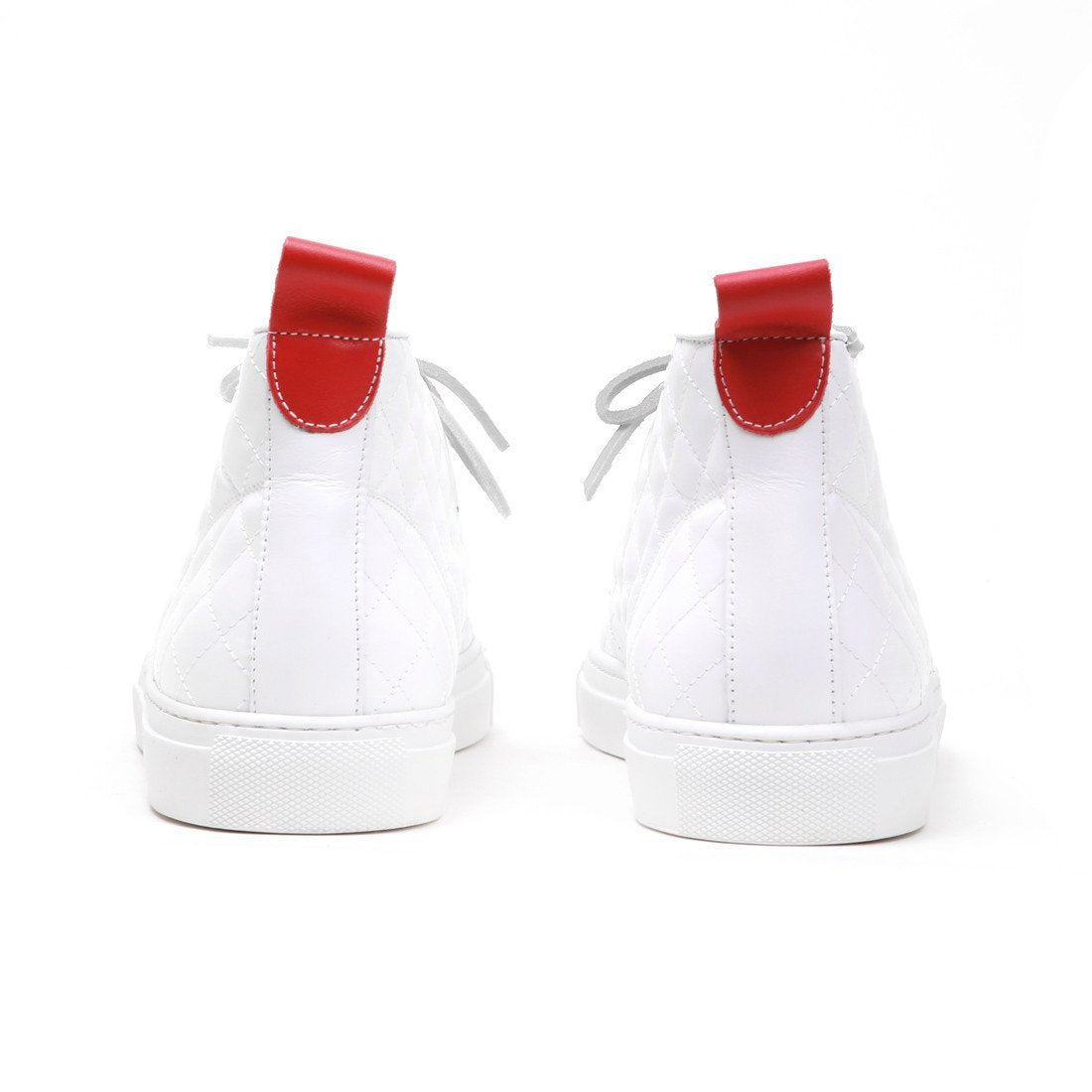 Men's White Quilted Chukka Sneaker